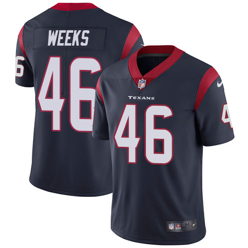 Men Houston Texans #46 Weeks blue Nike Vapor Untouchable Limited NFL Jersey->houston texans->NFL Jersey